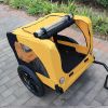 Yellow Outdoor Heavy Duty Foldable Utility Pet Stroller Dog Carriers Bicycle Trailer