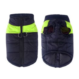 Windproof Dog Winter Coat Waterproof Dog Jacket Warm Dog Vest Cold Weather Pet Apparel  for Small Medium Large Dogs (Color: Green, size: 4XL)