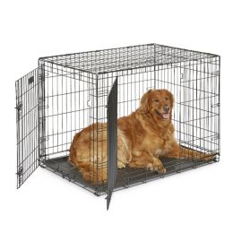 Household Mobile Folding Metal Pet Cat Dog Cage (Color: As pic show, size: 36 inch)