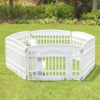 Pet Playpen Foldable Gate for Dogs Heavy Plastic Puppy Exercise Pen with Door Portable Indoor Outdoor Small Pets Fence Puppies Folding Cage 4 Panels M